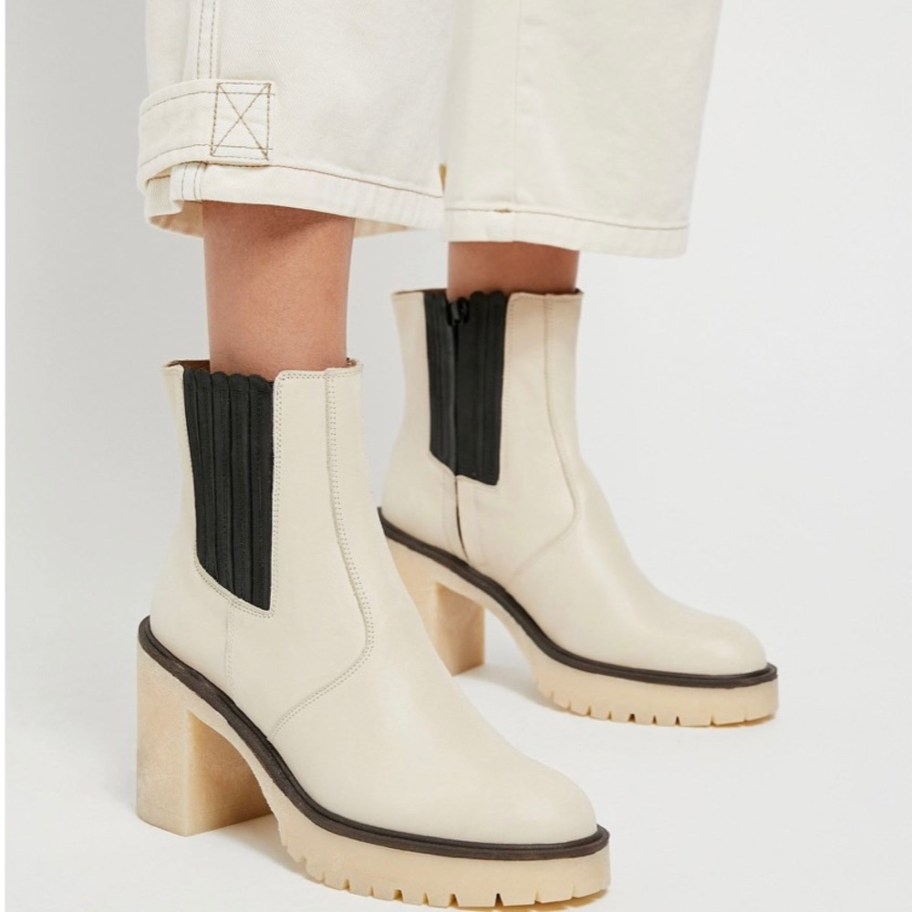 Free People James Chelsea Cream Boot